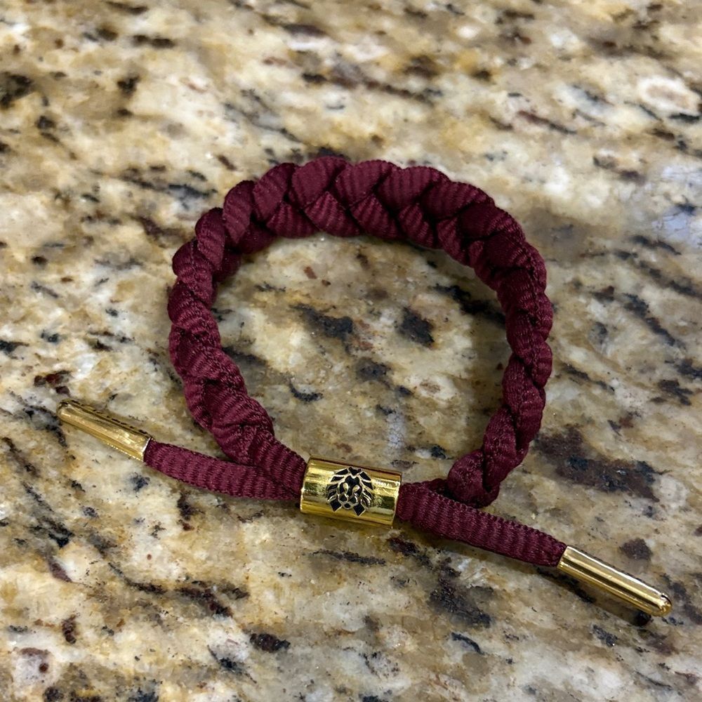 Burgundy Bracelet with Gold Accent